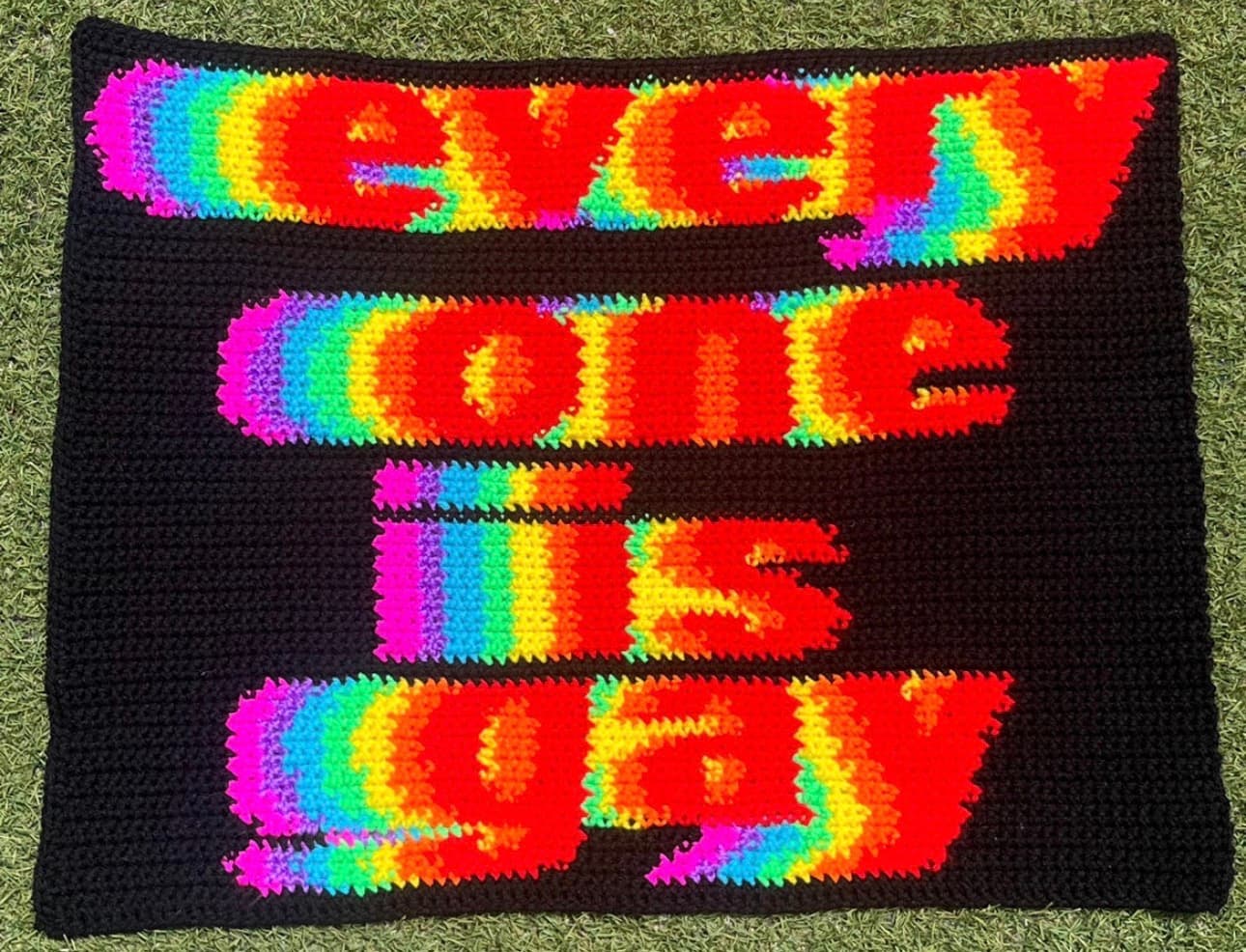 Everyone Is Gay Wall Hanging Tapestry Crochet Pattern